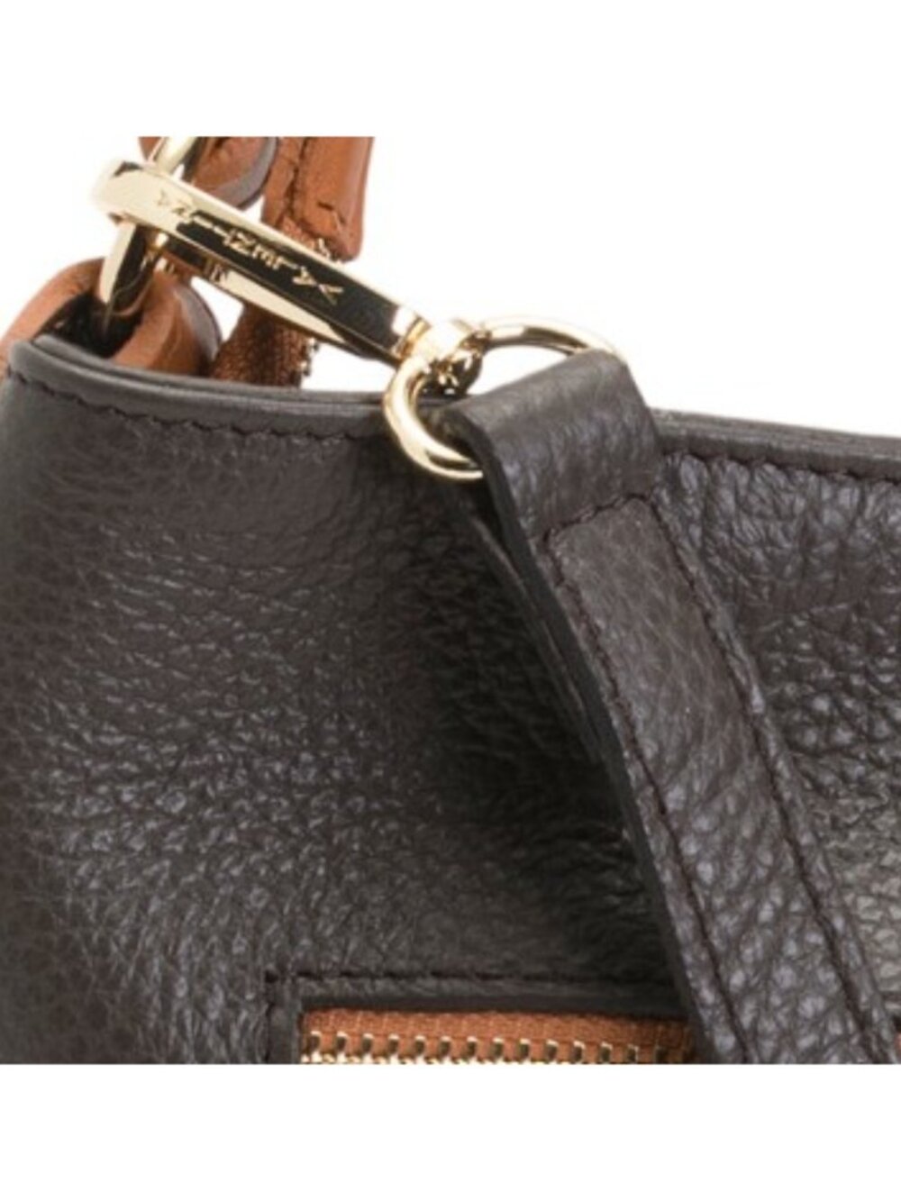 VALENTINA Made In Italy Leather Bucket Double Front Pockets Shoulder Bag - Picture 4 of 5